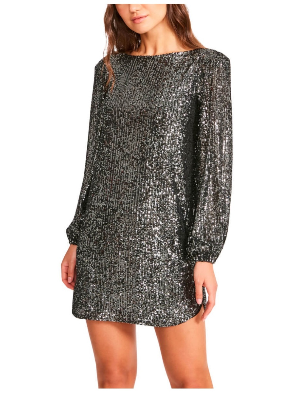 Steve Madden Black Sequin Mini Dress